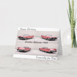 Image de voiture classique pour la carte de voeux 