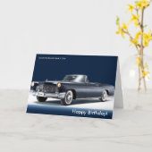 Image de voiture classique pour la carte de voeux (Fleur jaune)