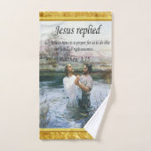 Image deux de baptême de Jésus-Christ (Serviette à main)