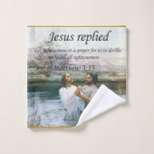 Image deux de baptême de Jésus-Christ (Gant de toilette)