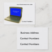 Image d'ordinateur pour carte de visite (Devant / Derrière)