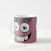 Image drôle du visage sur Mug (Devant gauche)