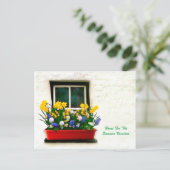 Image du chalet pour carte postale (Debout devant)