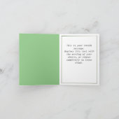 Image d'un cheval blanc sur une carte d'anniversai (Intérieur)