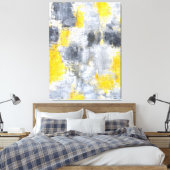 Image en toile d'art Abstrait noir et jaune Imprim (Insitu(Chambre))