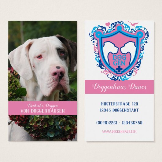 Image et logo élégants de Grand Danois – Chien mod (Devant & derrière)