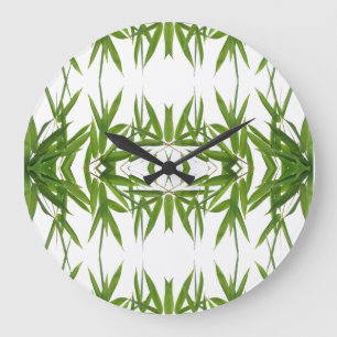 Image feuille de bambou pour horloge murale acryli