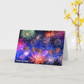 Image Fireworks pour carte de voeux d'anniversaire (Fleur jaune)