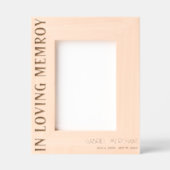 Image gravée 'In Loving Memory' cadre photo commém (Recto)