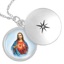 Image iconique de Jésus avec le collier de coeur