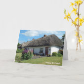 Image irlandaise pour carte de voeux d'anniversair (Fleur jaune)