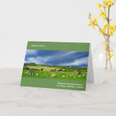 Image irlandaise pour carte de voeux d'anniversair (Fleur jaune)