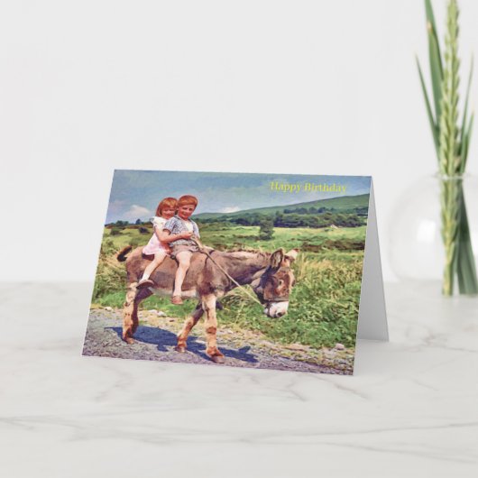 Image irlandaise pour carte de voeux d'anniversair (Devant)