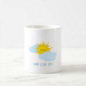 Image mignonne de Sun Smile avec mug texte (Centre)