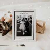 Image minimaliste noir Enregistrer la carte Date