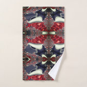 Image miroir générant une forme répétée, sur blanc (Serviette à main)