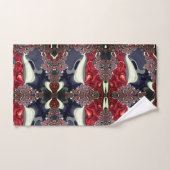 Image miroir générant une forme répétée, sur blanc (Serviette à main)