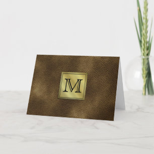 Image Monogramme personnalisée imprimée. Brun.