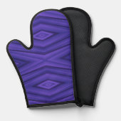 Image montrant une gant de four violet avec un mot (Recto/Verso)