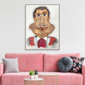 Image murale de la toile de visage fantasque céléb (Insitu(Salon))