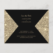 Image Pailletée Or & Faire-Part de Mariage Glamour (Devant)