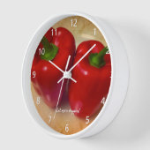 Image Perfect Rouge Poivrons Horloge murale (Angle)