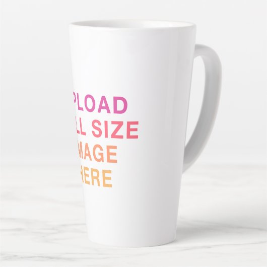 Image pleine taille Photo Blanc Latte Mug (Angle droit)