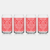 image rouge et blanche d'un motif sur un dos blanc (Recto)