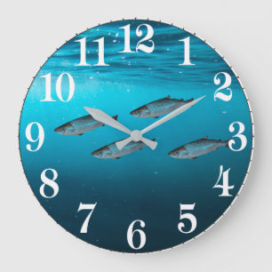 Image saumon pour horloge murale acrylique