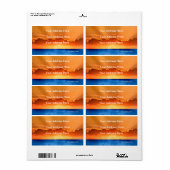 Image Sunrise pour les Étiquettes d'expédition (Feuille entière)