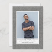 Image Tweed Photo Graduation Invitation (Devant)