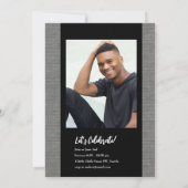 Image Tweed Photo Graduation Invitation (Dos)