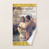 Image une de baptême de Jésus-Christ (Serviette à main)