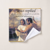 Image une de baptême de Jésus-Christ (Gant de toilette)