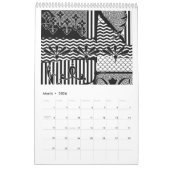 Images dans le calendrier noir et blanc (Mar 2026)