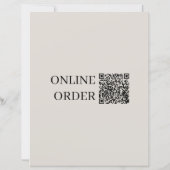 Images de code QR de menu de restaurant minimal cl (Dos)