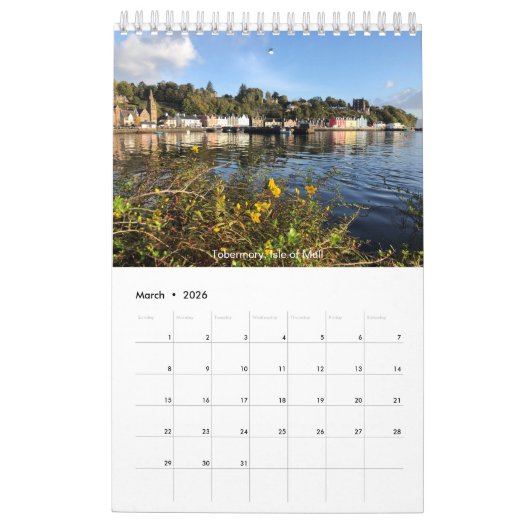 Images d'Ecosse sur un calendrier (Mar 2026)
