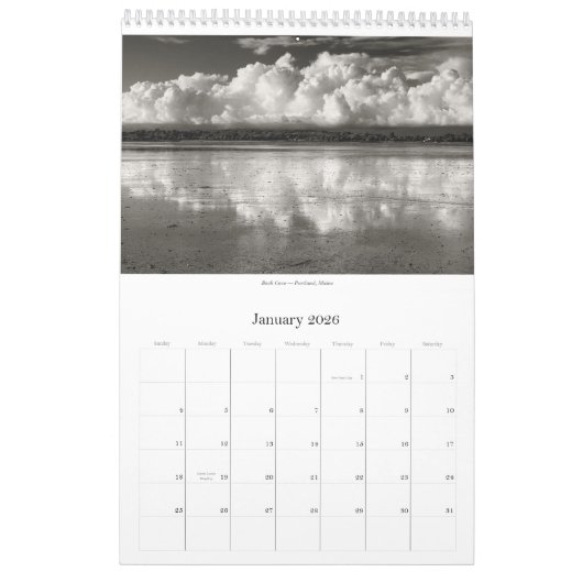 Images du Maine par James O'Reilly : Calendrier (Jan 2026)