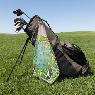 ImagesByMJ Prickly Pear Cactus in Bloom Golf Towel Golfhanddoek