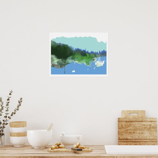 imaginair kunstlandschap poster (Keuken)