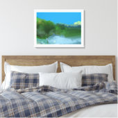 Imaginair land canvas afdruk (Insitu (Slaapkamer))