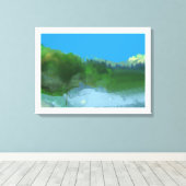 Imaginair land canvas afdruk (Insitu (Houten vloer))