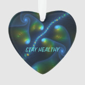 Imaginaire Abstrait Bleu Vert Jaune Fractal Texte (devant)