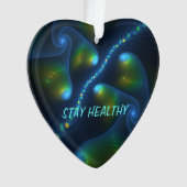 Imaginaire Abstrait Bleu Vert Jaune Fractal Texte (devant)