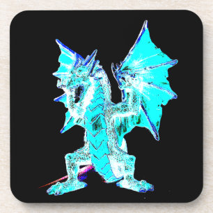 Imaginaire Aqua Blue Dragon 6 Dessous de verre Set