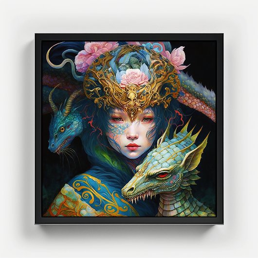 Imaginaire Art Dragon Goddess Queen Poster