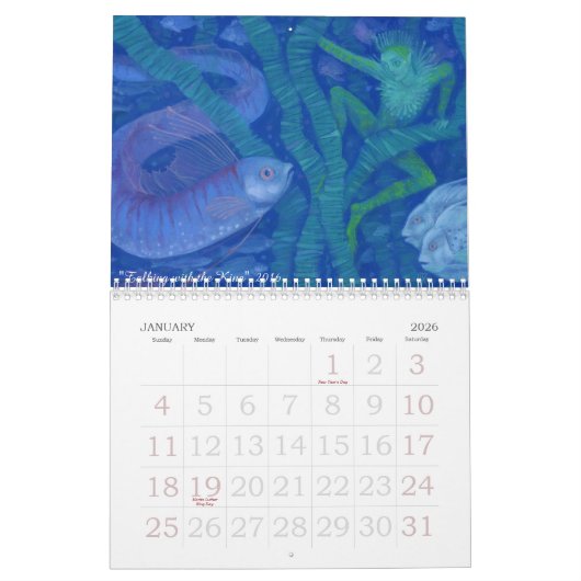 Imaginaire Art par Julia Khoroshikh Calendrier (Jan 2026)