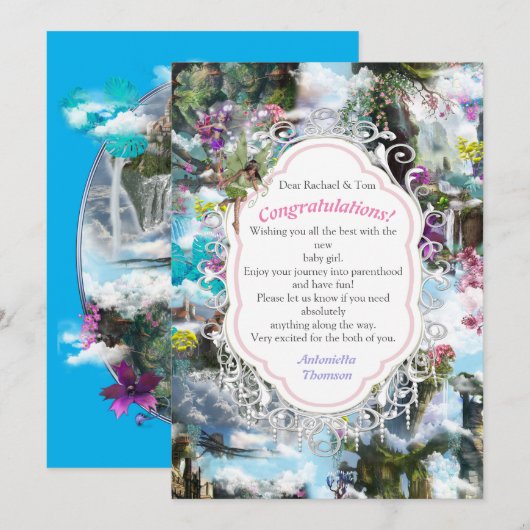 Imaginaire Autres mondes dans le Carte de remercie (Devant / Derrière)