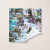 Imaginaire Autres mondes dans les nuages (Gant de toilette)