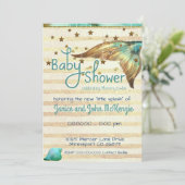 Imaginaire Beach Mermaid Baby shower Invitation (Debout devant)